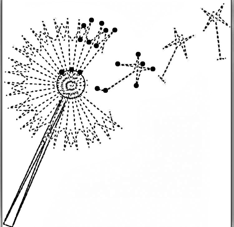 závit-obrázok-púpava-šablóna-šablóna-bezplatná tlač