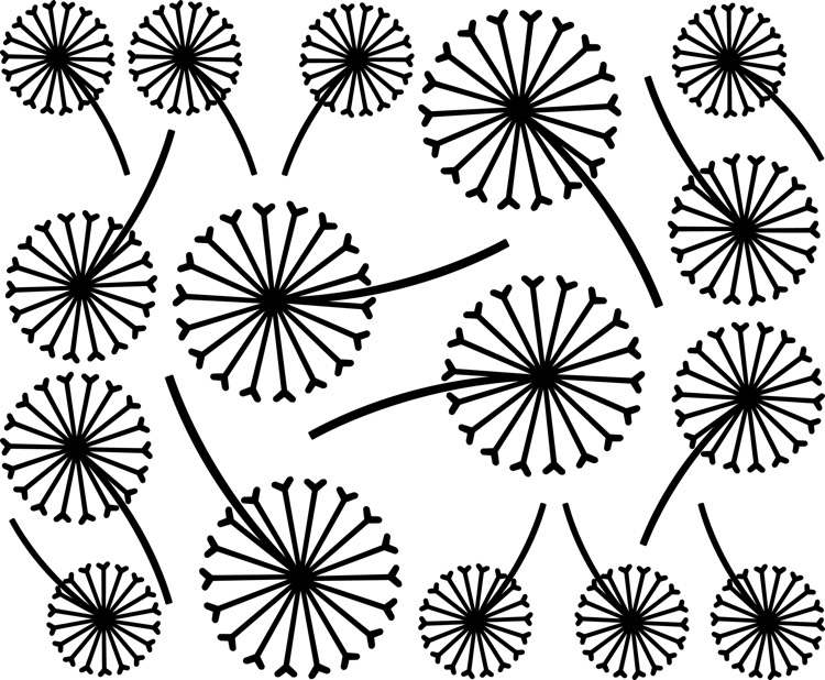 nitkové obrázky-nechty-šablóna-púpava-voľná tlač