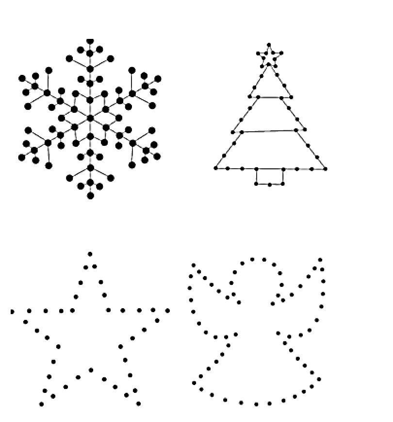 obrázky na nechty vianočné šablóny pre deti anjelská hviezda jedľa snehová vločka