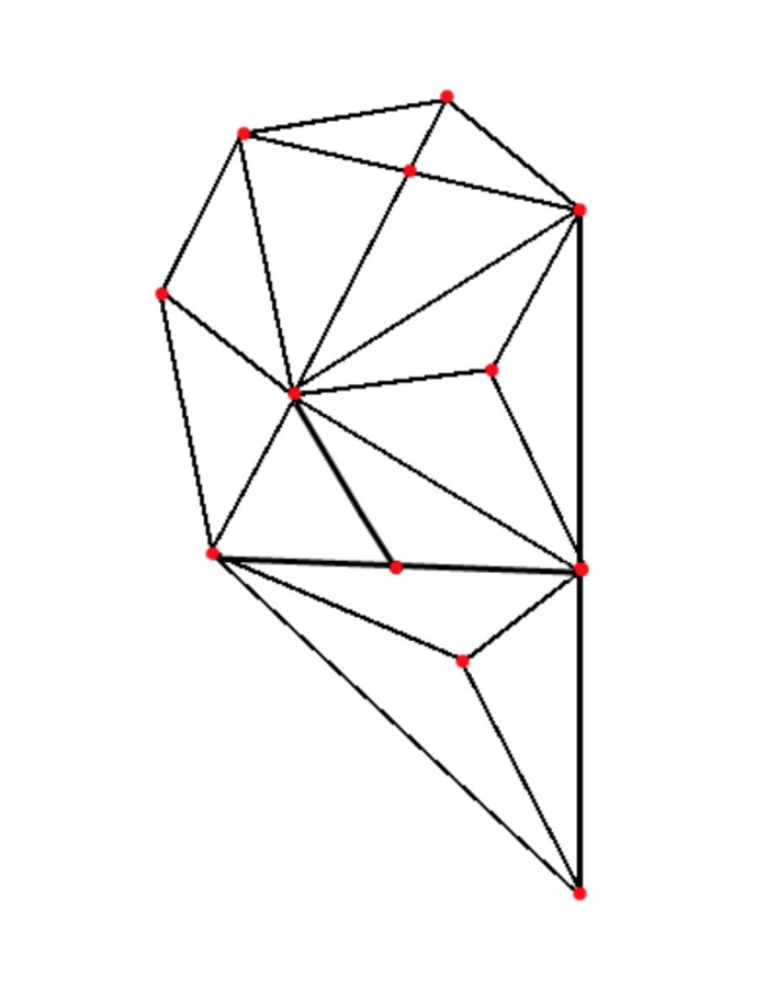 geometrická šablóna srdca pre obrázky nití