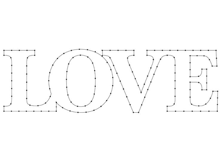 vlákno-obrázky-nechty-šablóna-tlač-text-láska-písmo