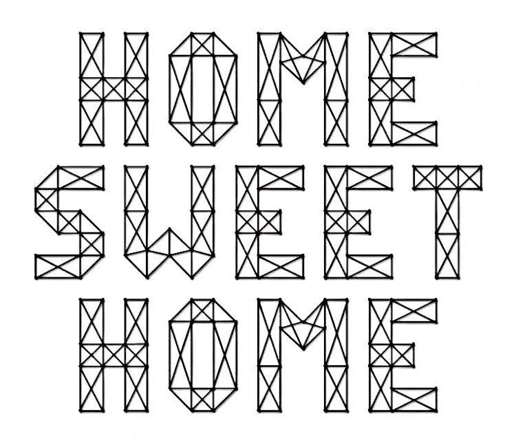 vlákno-obrázky-nechty-šablóna-tlač-domov-písmo