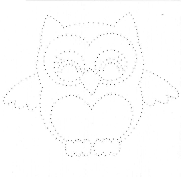 niť obrázky motívy deti predloha sova