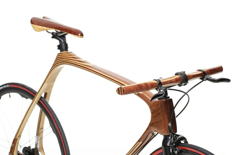 Na uhlíkový a drevený bicykel bol zvolený popol a mahagón drevený dizajn drôtený oslí rám bicykla karbón Taliansko