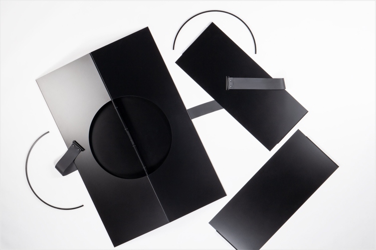 skladací nábytok jedálenský stôl hliník moderné nápady funkčné