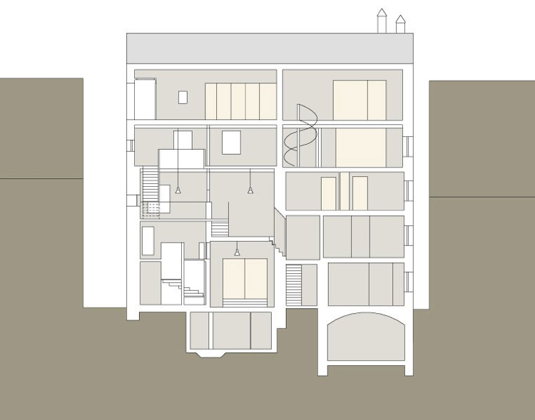 rodina-profesia-dom-plán-izby-časť-pohľad