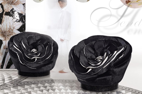 Dizajnové kreslo Rose s posedením