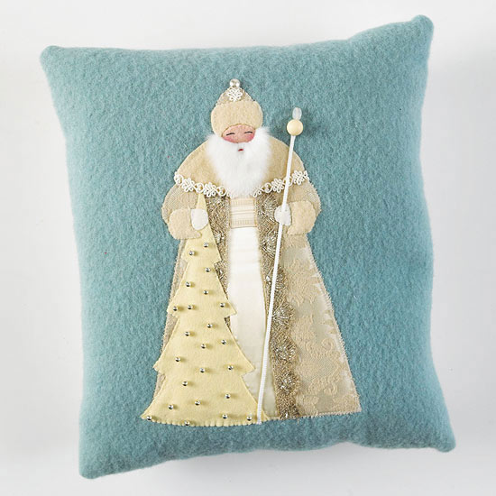 tradičné vianočné ozdoby Kisssen Santa Claus modrá biela Kisssen Santa Claus modrobiely vianočný stromček