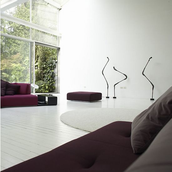 moderné podlahové svietidlo s flexibilným ramenom