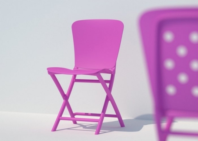 záhradná stolička skladacia kovová fialová farba nardi zac