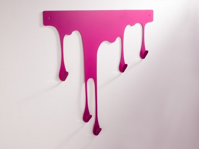 halový stojanový dizajn oceľová fuchsiová DROP L Ursula L host