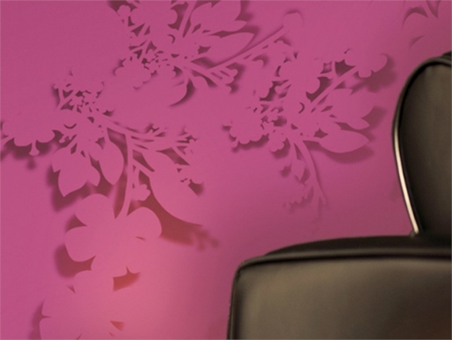 nástenná tapeta reliéf s kvetinovým vzorom FLEURS DECOUPEES Elitis