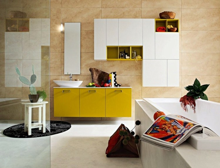 Farebný kúpeľňový nábytok dodáva kúpeľni domácky vzhľad Farby kúpeľňa farebné sociálne zariadenia plán nápady
