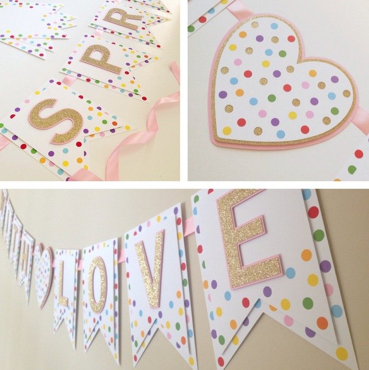 posypeme detská sprcha párty dekorácia farebná vlajka