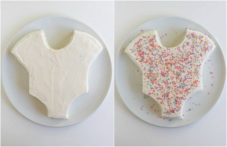 urobte detský telový koláč vlastnou sprchou