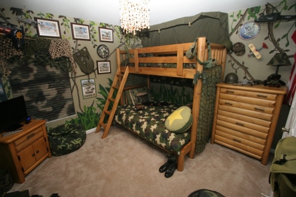 interresant-military-design-green-scout-boy-room
