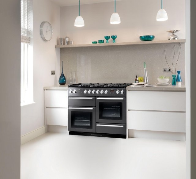 farba-dizajn-nápady na kuchyňu-biele-skrinky-matná-šedá-ochranná stena proti striekajúcej vode