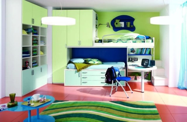 farby detská izba chlapec zelená aqua kobalt modrá color-design-detská-izba-chlapec-zelená-aqua-kobalt-modrá