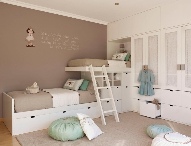 farebný dizajn príklady do detskej izby taupe cappuchino biely nábytok poschodová posteľ color-design-detská izba-príklady-taupe-cappuchino-biely-nábytok-poschodová posteľ
