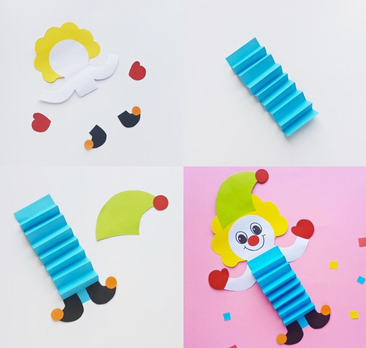 Karnevalové okenné dekorácie klaun ručné pokyny a šablóna