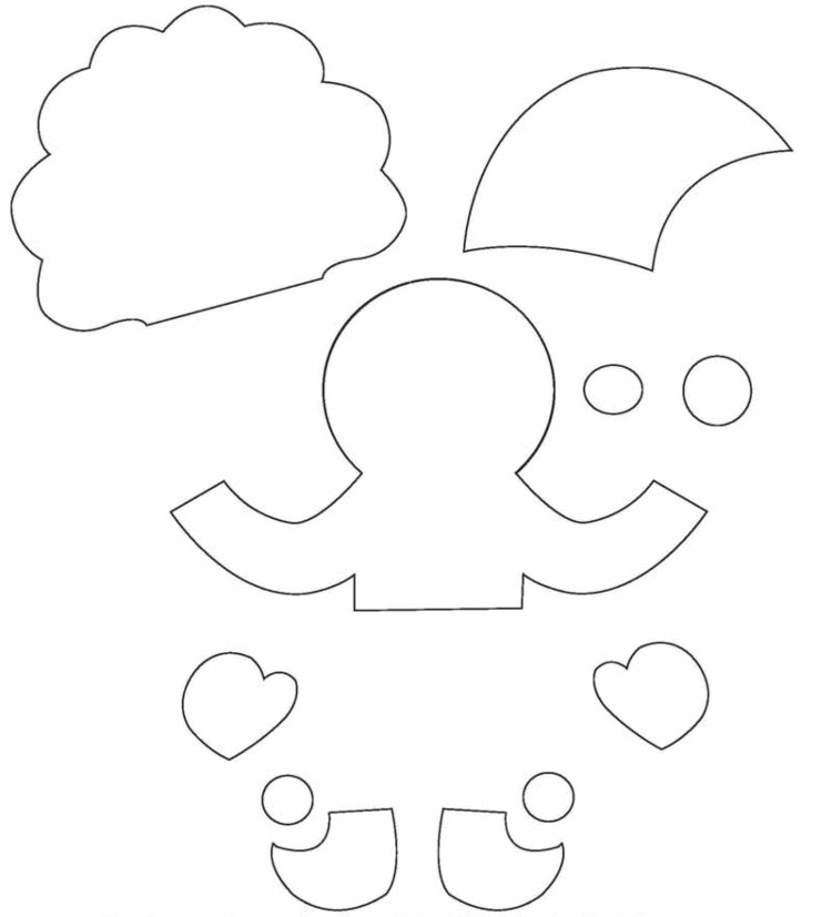 Šablóna karnevalu na ozdobu okna pre klauna na vytlačenie a vystrihnutie