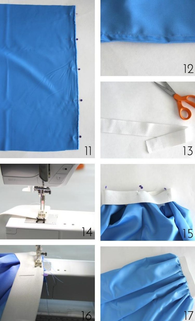 karnevalové kostýmy-deti-vyrobte si-ľadovú kráľovnú-elsu-šaty-sukňu-modrú-látku-šitie