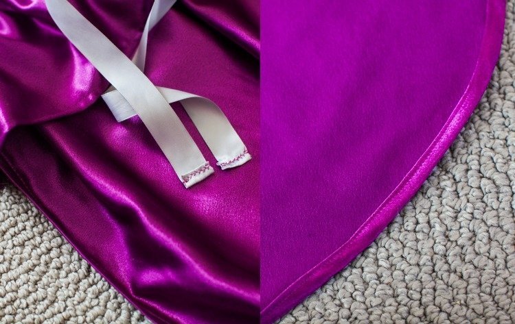 Karnevalové kostýmy-deti-urobte si-ľadovú kráľovnú-návod-anna-pelerína-stuha-lemovanie-látka-purpurová