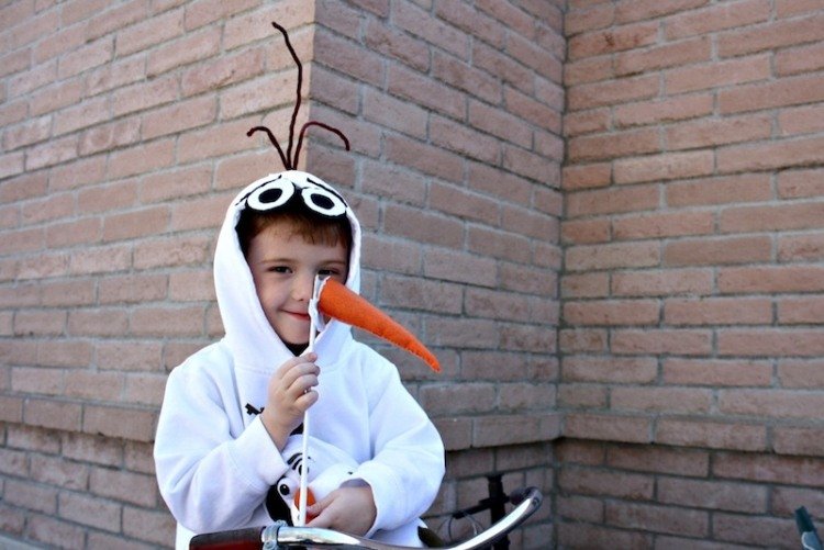 Faschingskostume-children-make-yourself-ice-queen-olaf-toddler-sweatshirt-tinker-instructions