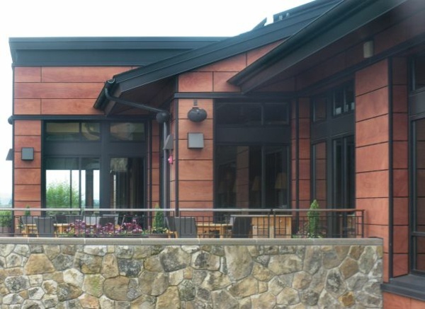 útulný drevený fasádny dizajn