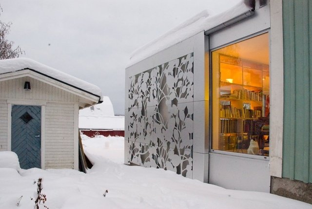 Plechová fasáda-kovová fasáda-hliník-dekoratívne-dierované-vonkajšie obklady-nápady