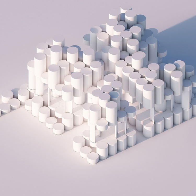 sklenený stenový valec rôznej výšky