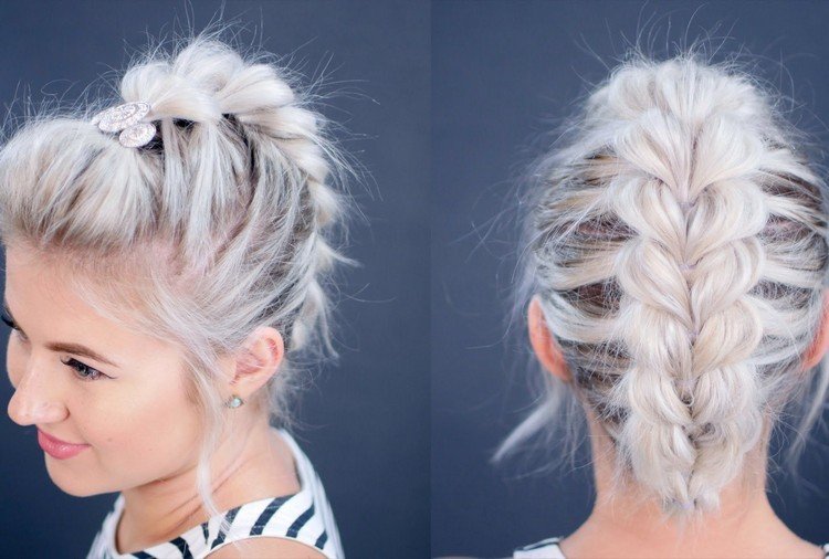 faux hawk braid účes dlhý vlas styling nápad