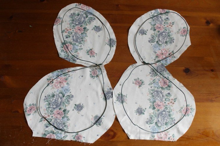 Odstrihnite látku pre rozprávkové krídla drotárske rozprávkové krídla rezanie-ohýbanie-krídla-kutilstvo