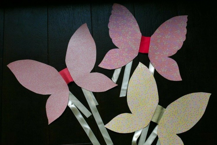 Na tieto rozprávkové krídla budete potrebovať papier na scrapbooking rozprávkové krídla-drotár-papier-farebné-pásky-biden-dievča-šaty