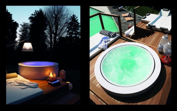 Dizajnový kúpeľňový nábytok s vírivou vaňou