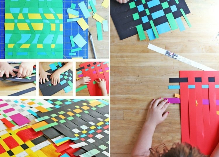 Jemná motorika-podpora-deti-urob si sám-tkanie-pásy papiera