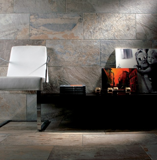 Porcelánové kameninové dlaždice kameň vyzerajú šedohnedé bridlice