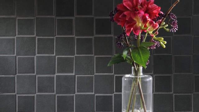 porcelánová kameninová dlažba obkladový kameň vzhľad čiernych tmavošedých štvorcov Blend