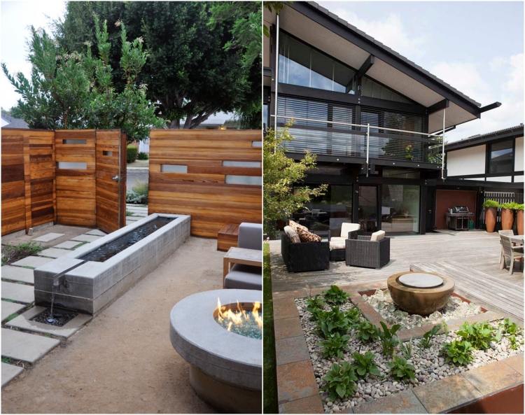 Vodný prvok Feng Shui so záhradným dizajnom-fontánový krb