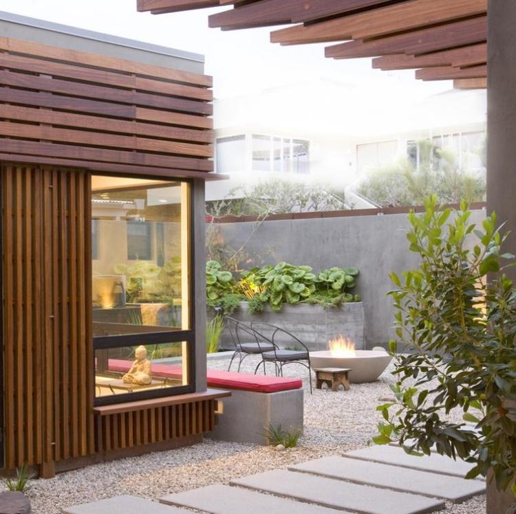 feng-shui-záhradný dizajn-rozdelená-podlaha-krb