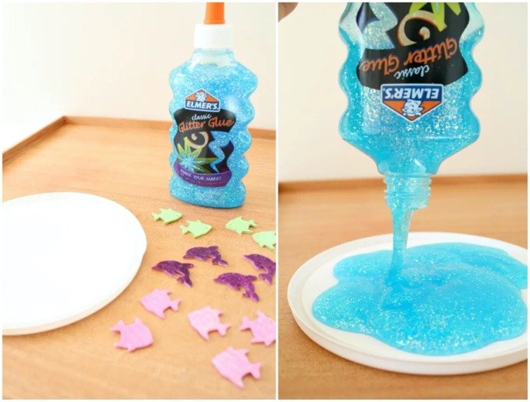 Vytvárajte obrázky na letné okná s trblietavým lepidlom