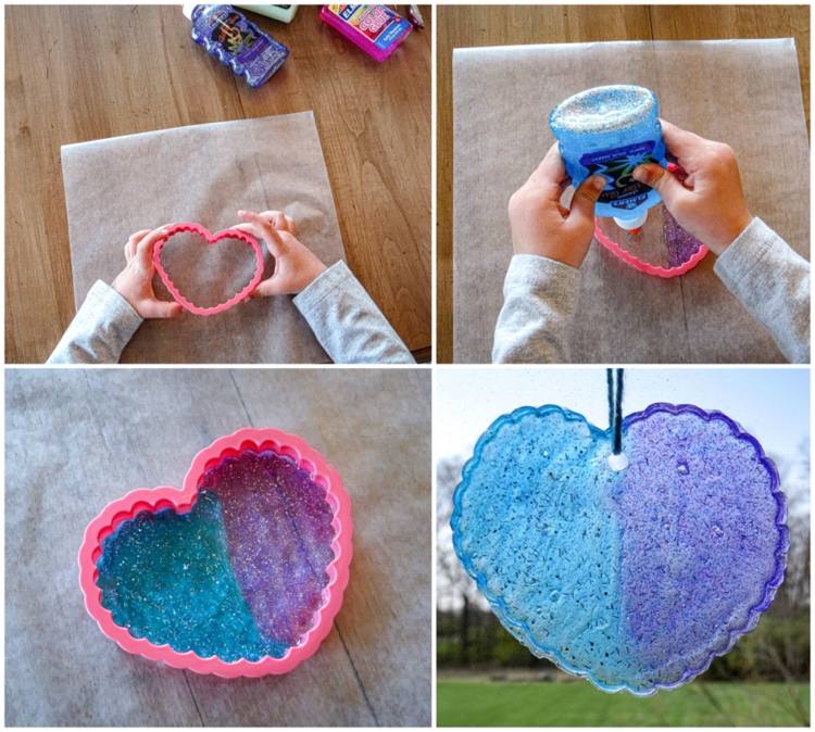 Vyrobte letné dekorácie okien pomocou trblietavého lepidla