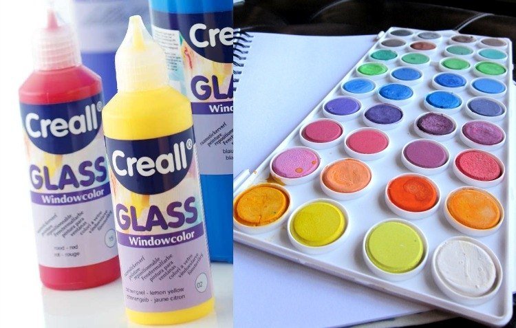 Vytvorte okenné obrázky na jeseň farbami na sklo alebo akvarelom okná-obrázky-jesenné farby-drotárstvo-farby-sklenené-farby-auqrellfarben