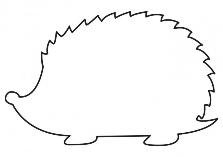 Šablóna ježka na tlač