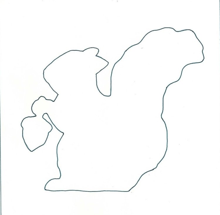 Šablóna na tlač a sfarbenie - silueta veveričky okenné obrázky-jesenná šablóna-tlač-von-farbenie-šablóna-eichhoernhen