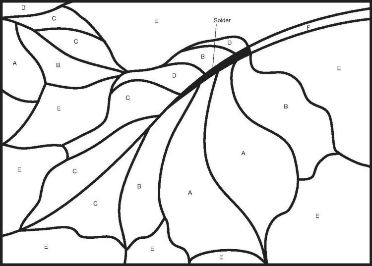 Šablóna na tlač - jesenný list s farebnou schémou na vyfarbenie okenné obrázky-jesenná šablóna-tlač-out-farbenie-šablóna-list-farebná schéma