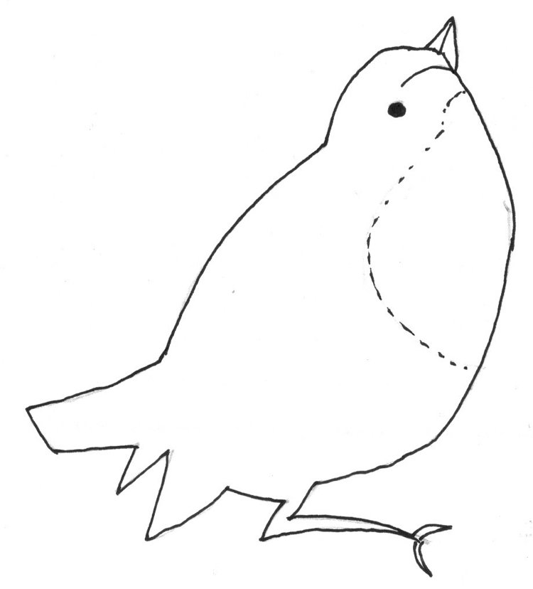 Omaľovánka - vták alebo vrabec na napodobnenie okenné obrázky-jesenné šablóny-vrabec-urob si sám