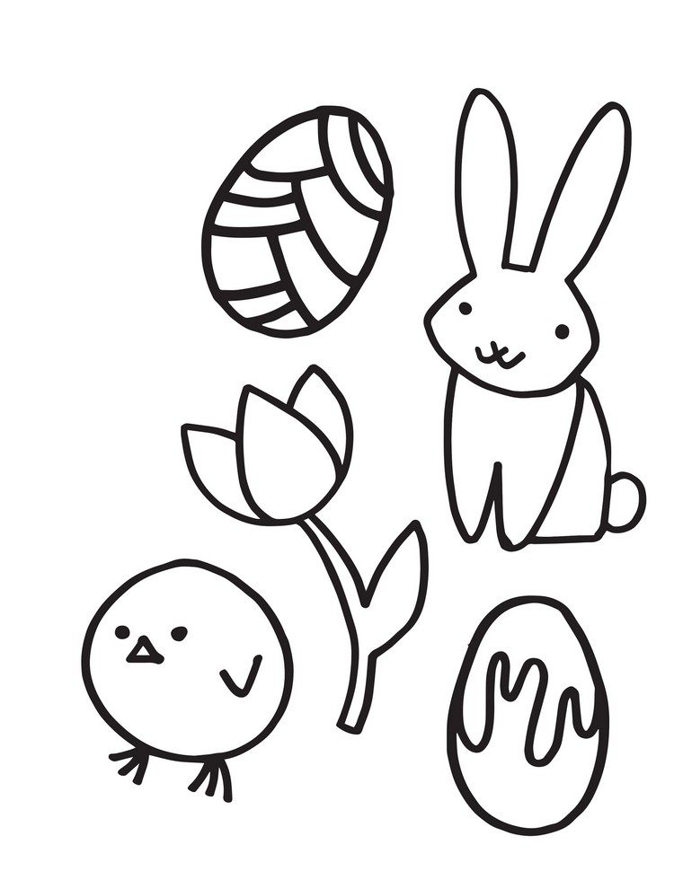 malé omaľovánky na výrobu okenných obrazov na Veľkú noc okenné obrázky-veľkonočné šablóny-tlač-farbiace-šablóny-jar