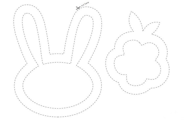 Šablóny na nástenné maľby pre králika a kvety okno-obrázky-veľkonočné šablóny-tlač-veľkonočný zajačik-obrázok okna