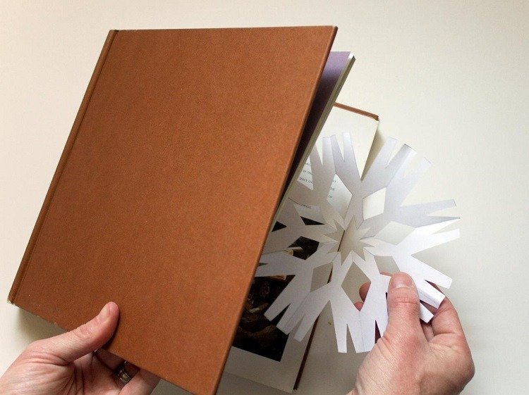 Obrázky na okne-Vianočné drotárstvo-snehová vločka-lis-krok-5